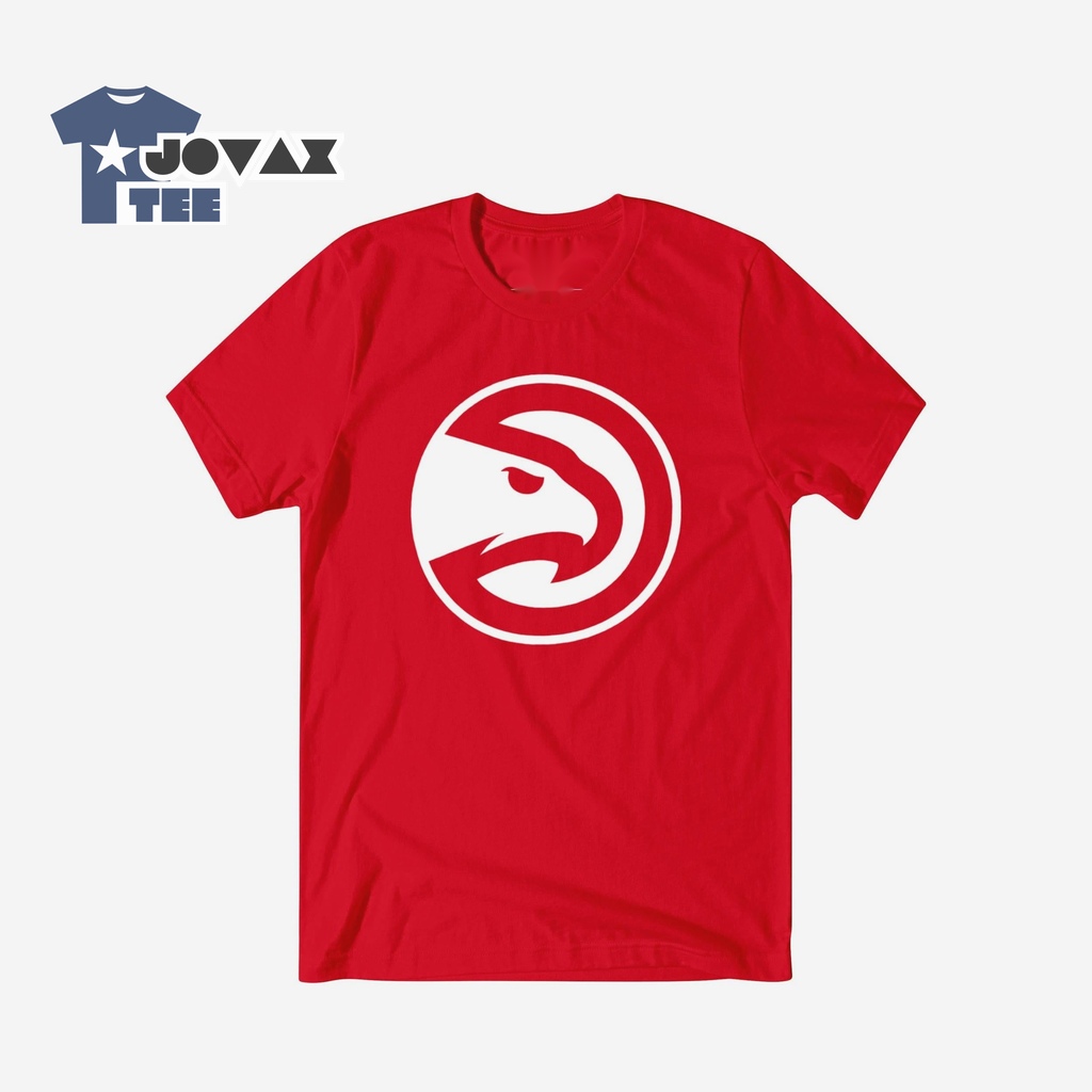 This Atlanta Hawks Primary Logo T-Shirt is prominently displayed, showcasing its bold design and team colors.
