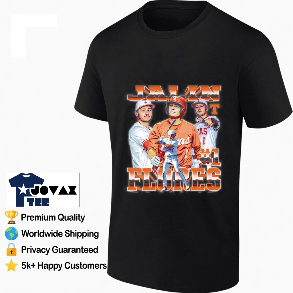 Jalin Flores Texas Longhorns classic men's shirt mockup, proudly displaying team spirit for baseball season fans.