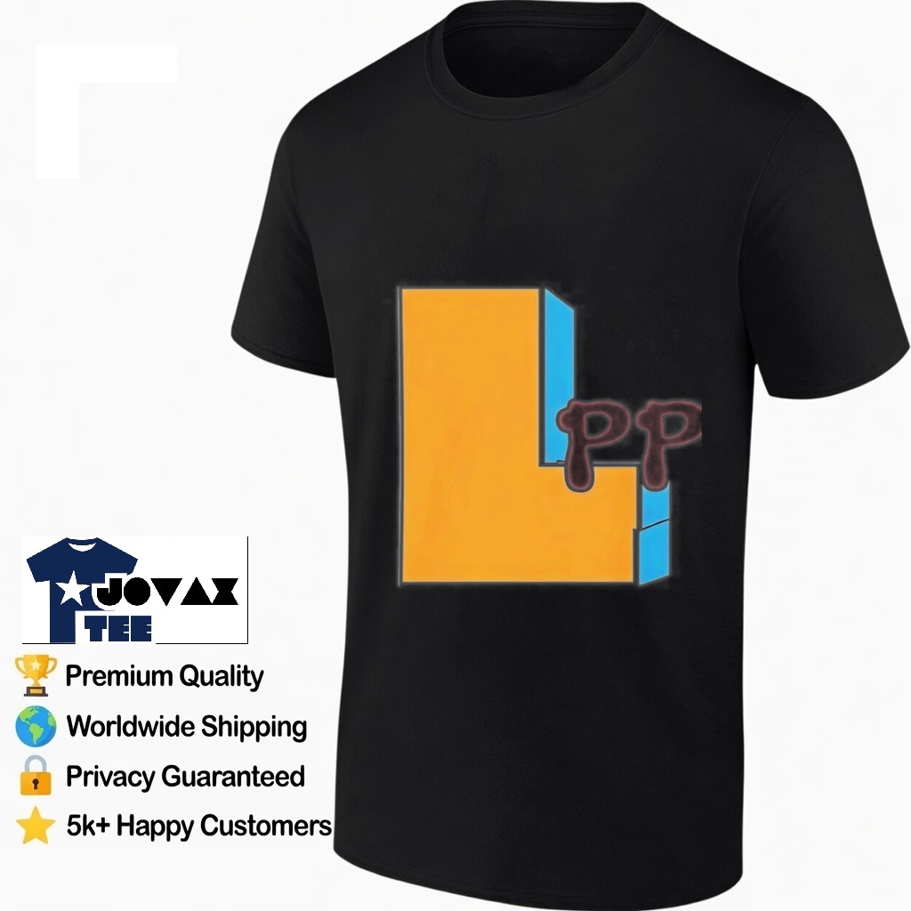 LPP logo parody shirt on a classic men's tee, presented flat on a white background.