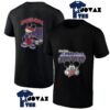 A classic men's New York Giants x t-shirt is displayed, showcasing both the front and back of the design.