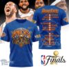 New York Knicks 3D All-Over Print T-Shirt - NBA Champions Graphic Tee displayed on a white background, highlighting the uniqu
