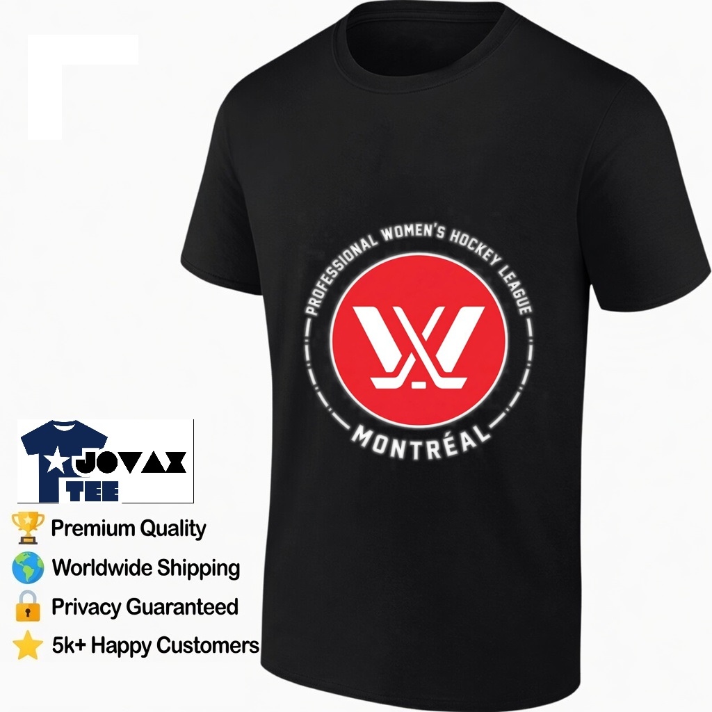Professional Women’s Hockey League t-shirt displayed on a classic men's shirt mockup with a bold logo.