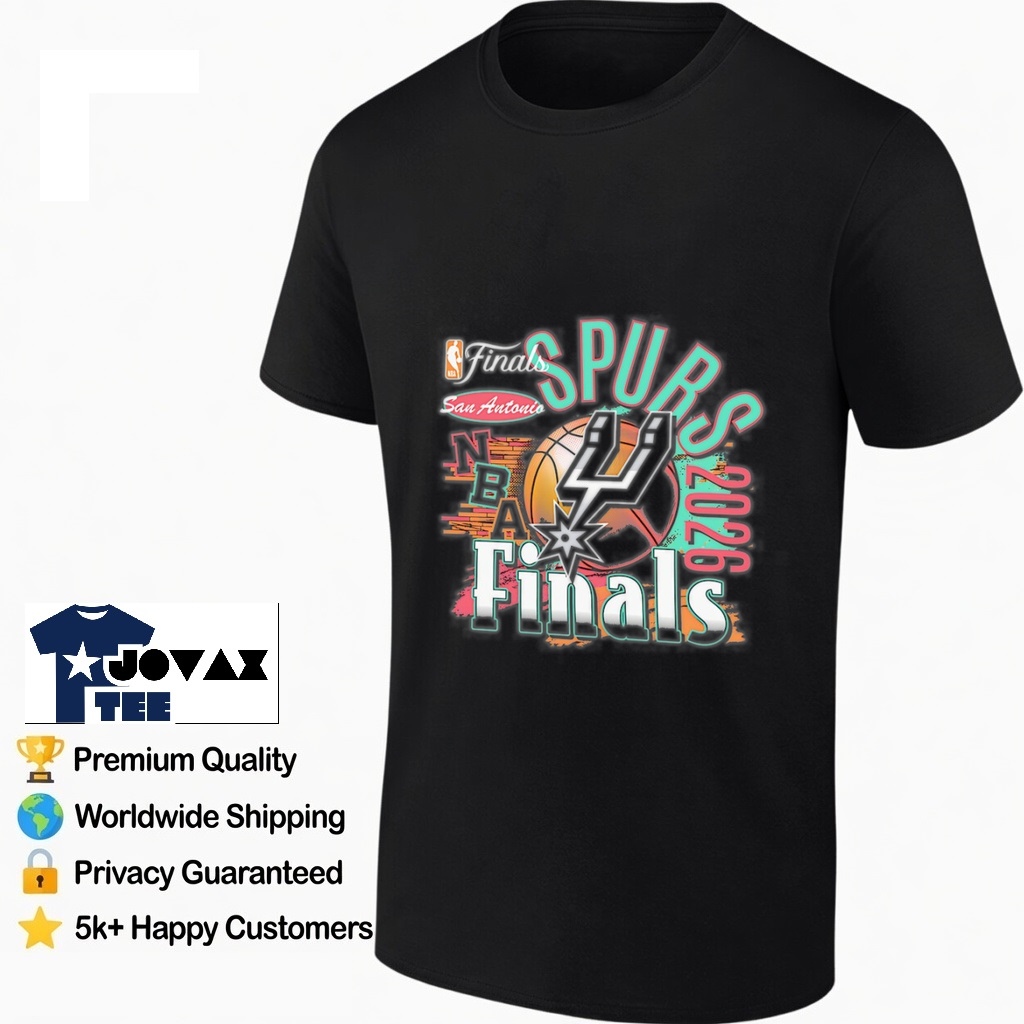 San Antonio Spurs NBA t-shirt mockup for men, presenting the championship design on a classic fit tee worn by a male model.